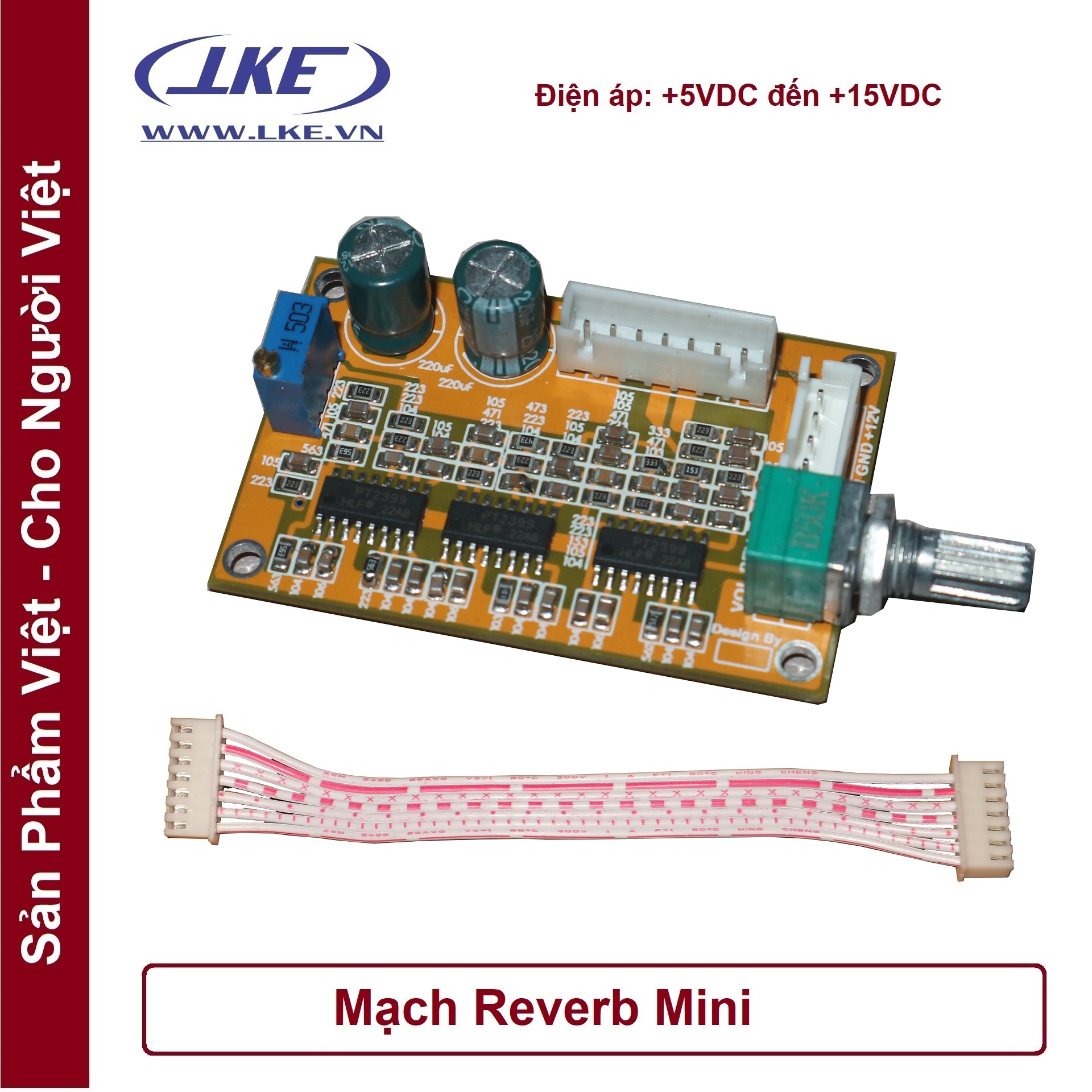 Mạch Reverb mini độ ampli, loa kéo, mixer, vang, echo