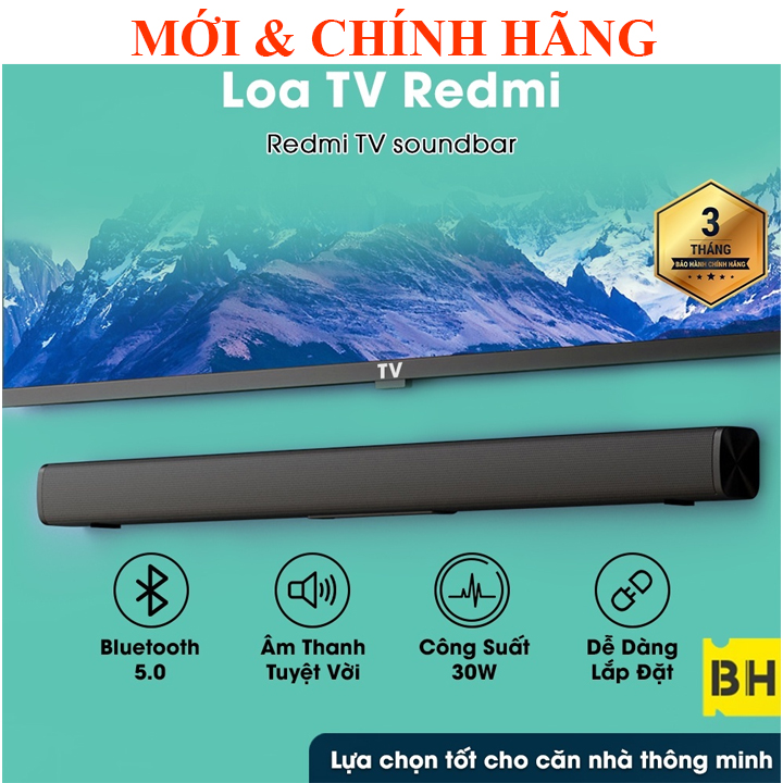 Loa soundbar TV Redmi Xiaomi Hỗ trợ Bluetooth 5.0 Dễ lắp đặt Công suất 30W Âm thanh tuyệt đỉnh, Creative D100-W