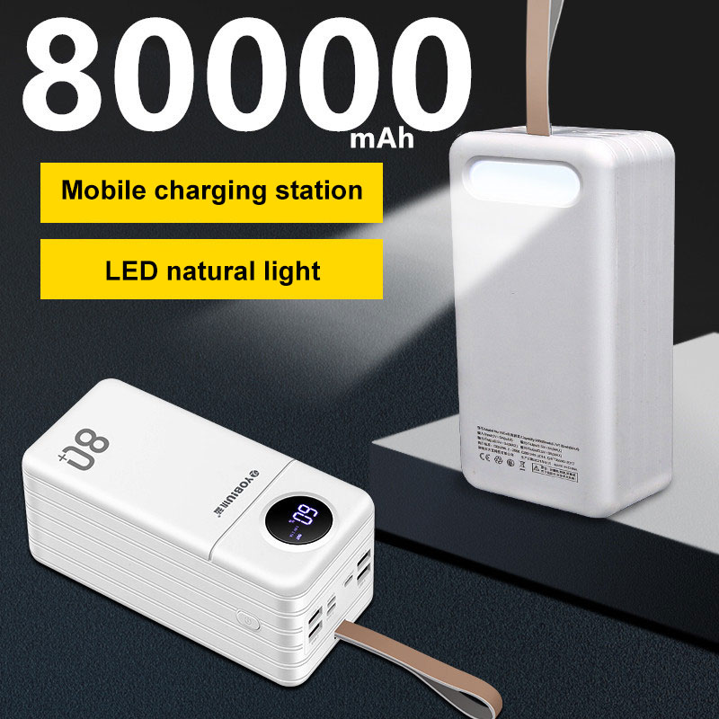 Cục pin sạc dự phòng 50000mah chính hãng rẻ sac du phong 80000mah Công suất cao thích hợp cho Android phone xiaomi huawei
