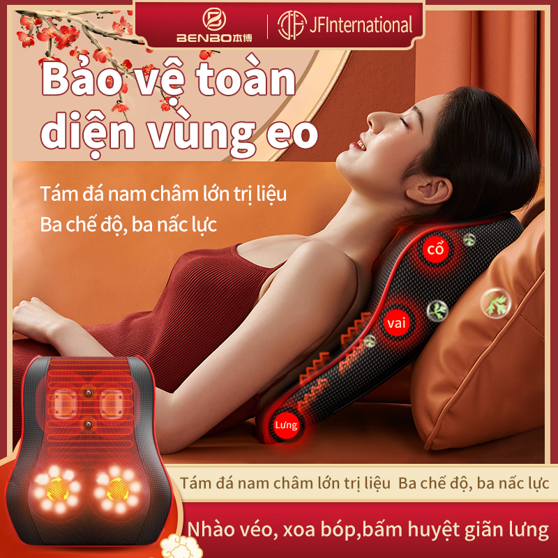 Gối massage vai gáy toàn thân đa năng cao cấp,Máy massage vai gáy BENBO