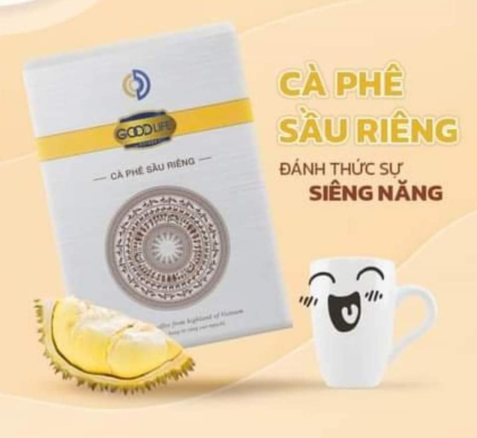 Cafe sầu riêng hòa tan Goodlife - Hộp 12 gói (240gr)