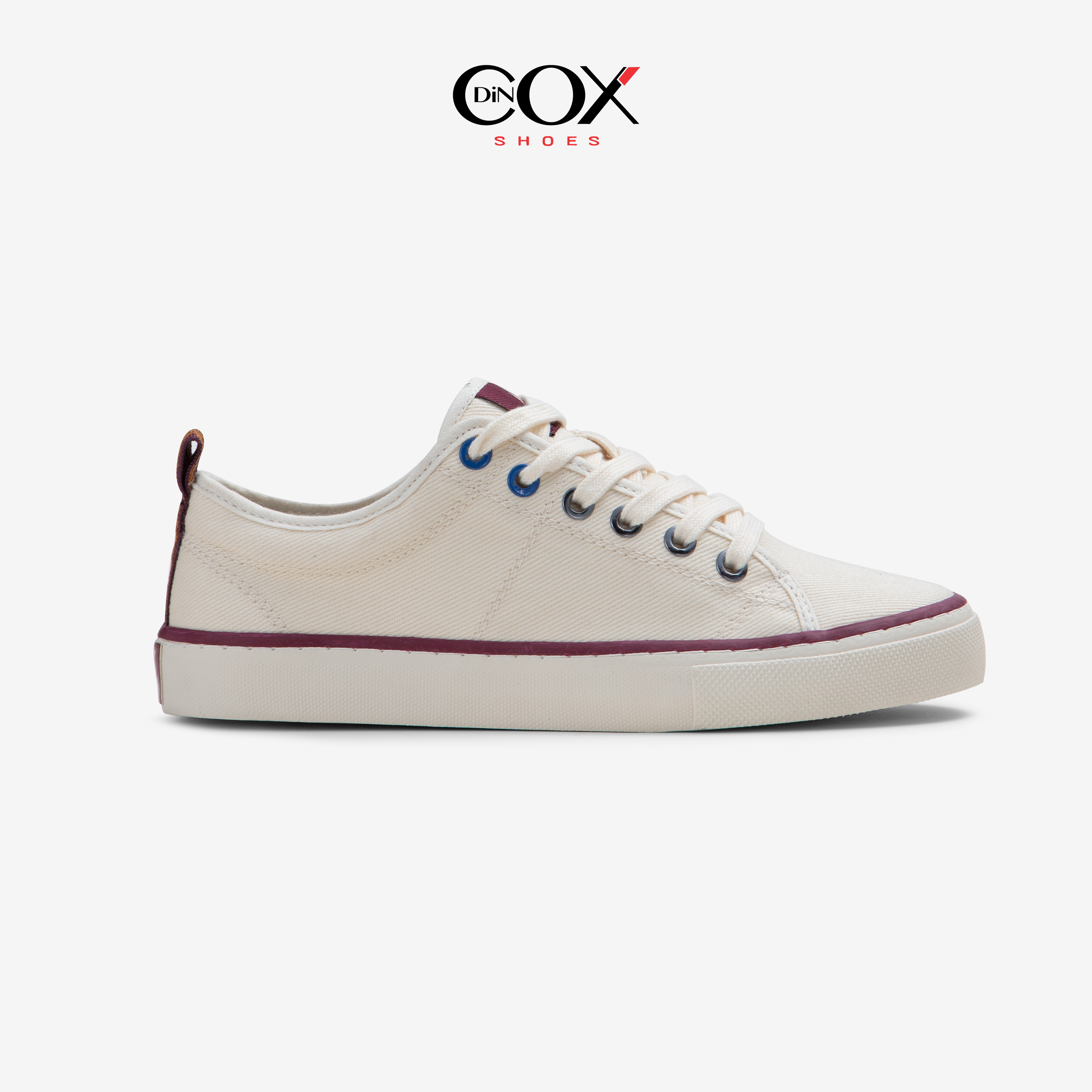Giày Sneaker Vải Canvas Unisex Nam Nữ C40 Off/White Chính Hãng Dincox