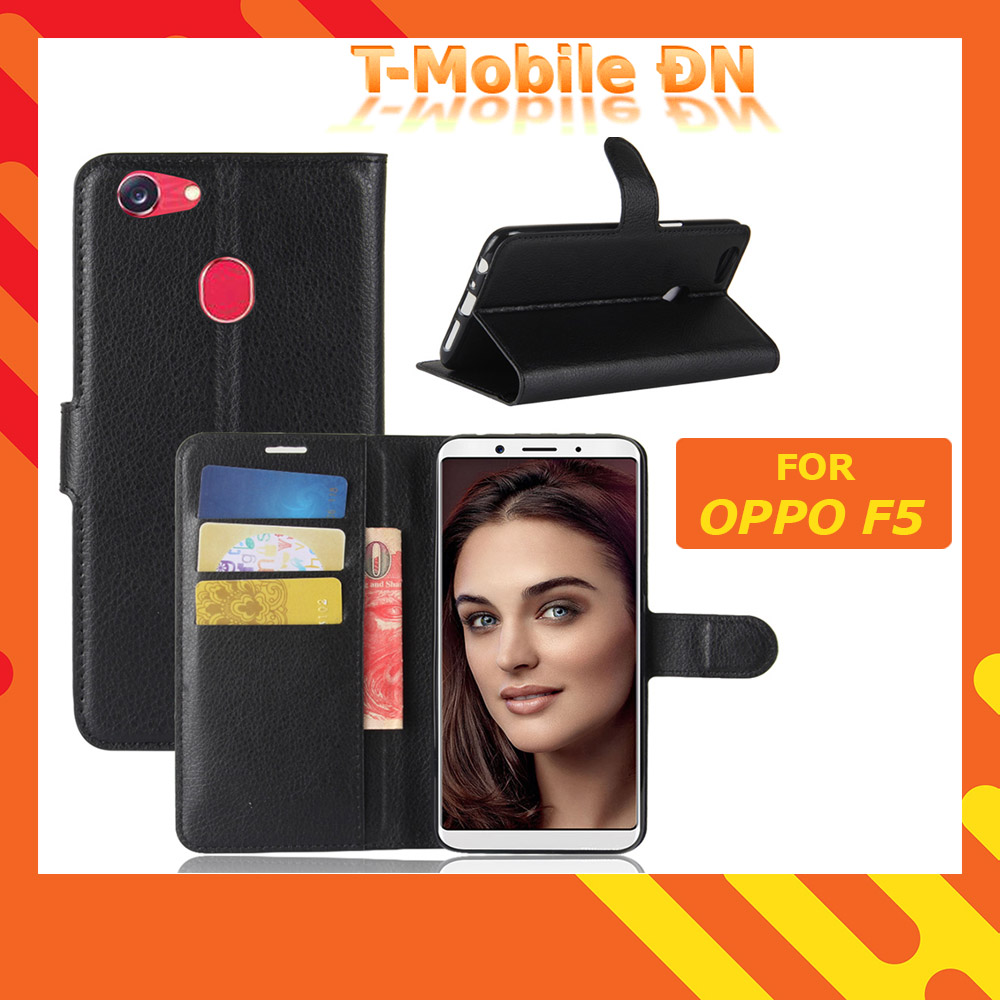 Bao da Oppo F5 Cao cấp có nắp gập và chống xem video tiện lợi