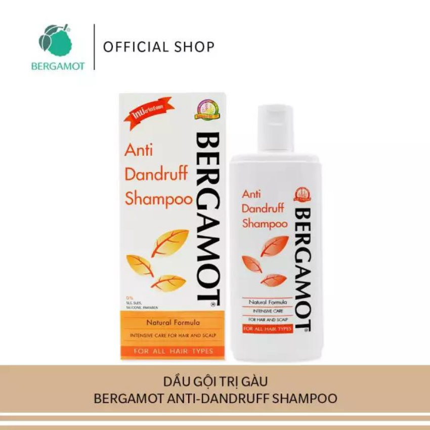 Dầu gội tri gàu bergamot 200ml - bergamot anti dandruff shampoo - healthy beauty