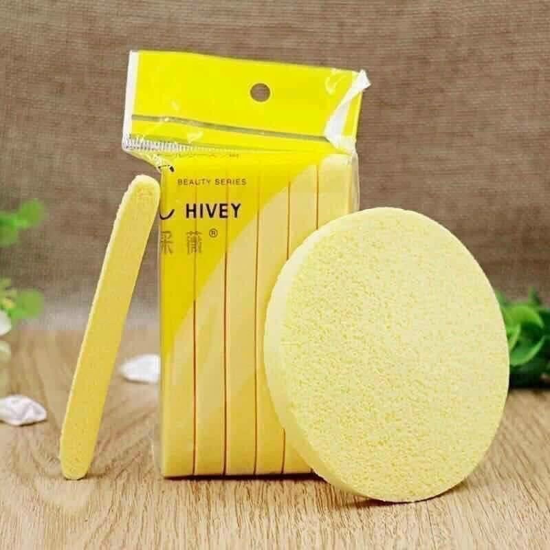 Bông nở rửa mặt Chivey_Bông tẩy trang
