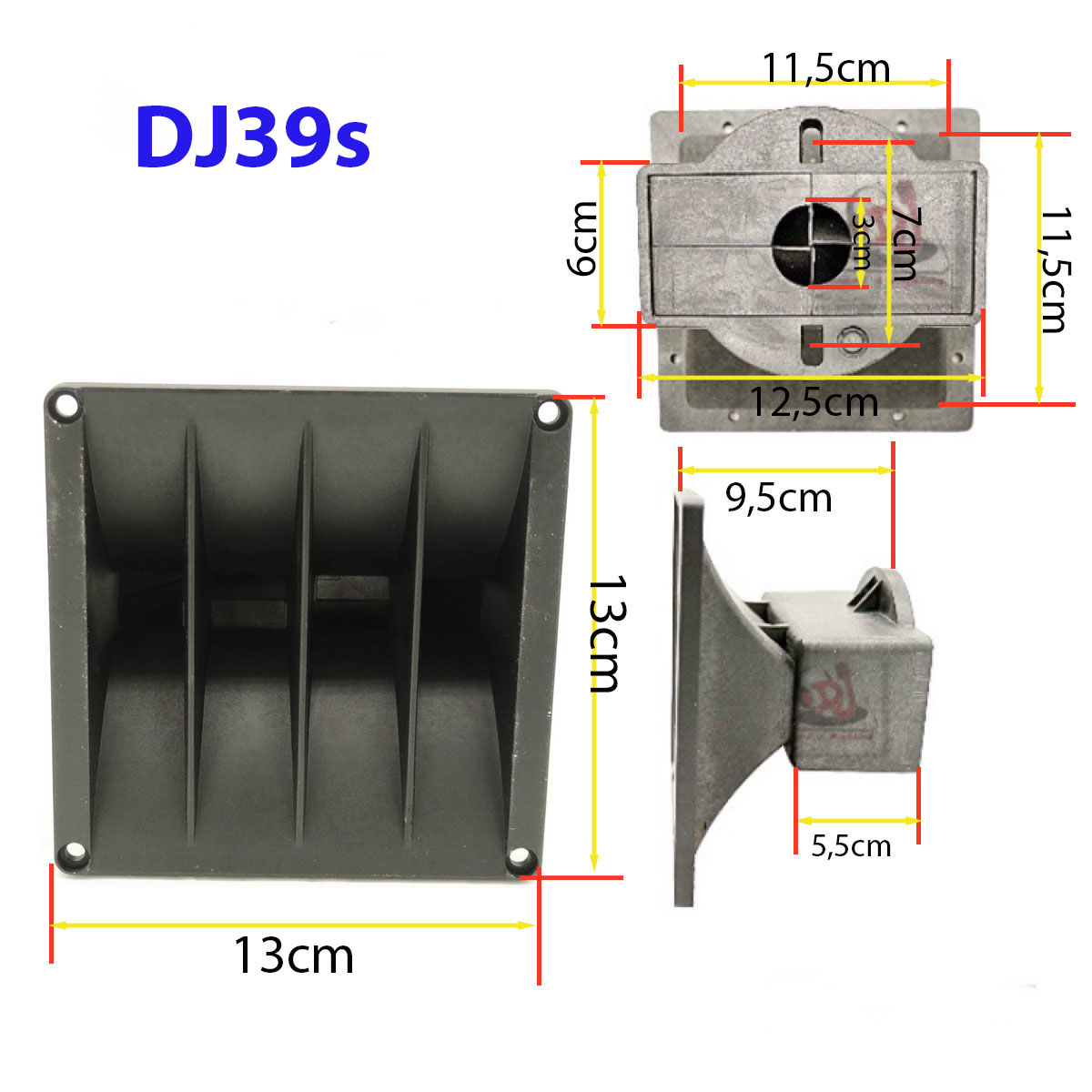 Họng loa column, loa cột, loa array, 13x13cm hướng âm thanh 4 chiều, phểu trép kèn, loa treble
