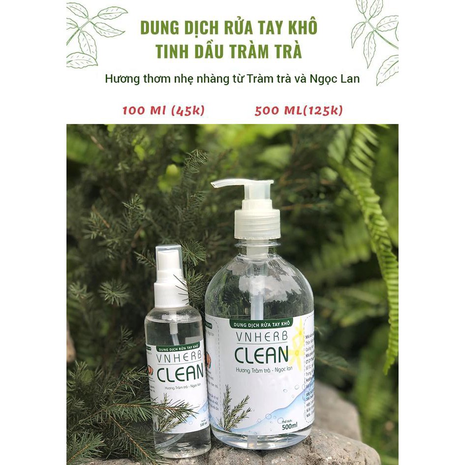 Dung dịch rửa tay khô Vnherb Clean