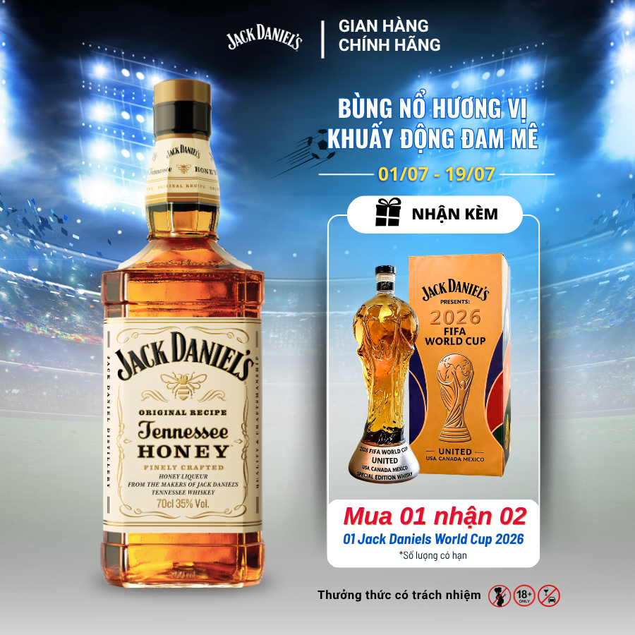 Rượu Whiskey Jack Daniel's Tennessee Honey 35% 700ml