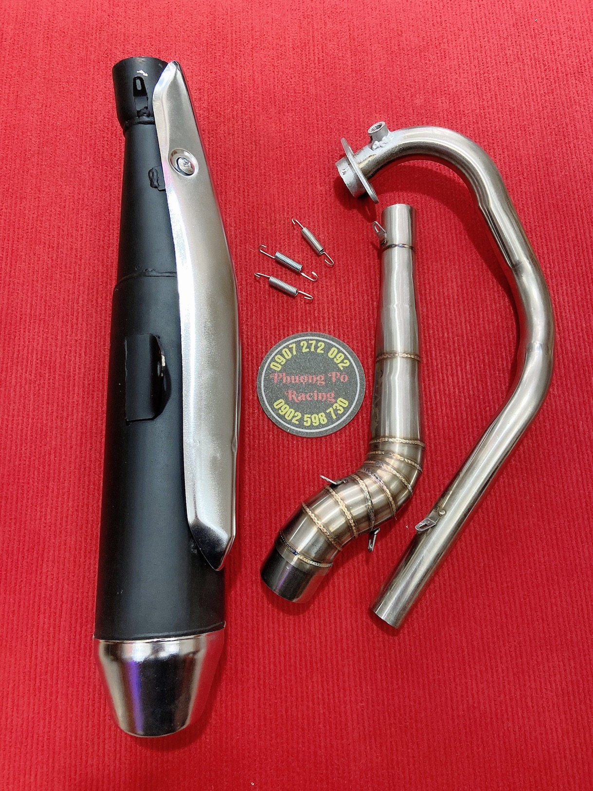 [HCM] Pô tăng móc ấm kèm cổ tăng 2 khúc cho Raider xăng cơ -FI / Satria