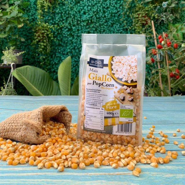 Hạt Bỏng Ngô Vàng Hữu Cơ 400g Sottolestelle Organic Yellow Popcorn
