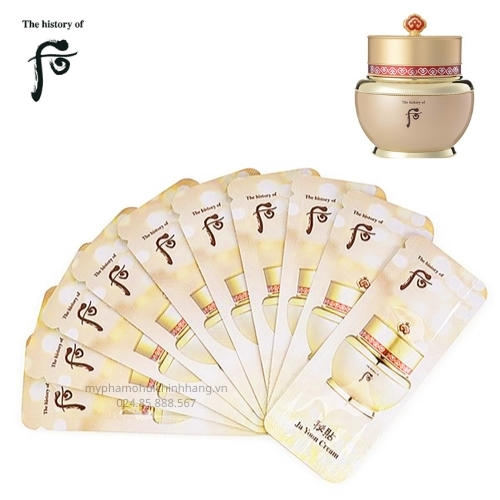 Xả hàng giá sỉ Combo 50 Gói Kem dưỡng Whoo Bichup Ja Yoon Cream sample tái sinh căng bóng, trẻ hoá, hồng nhuận da