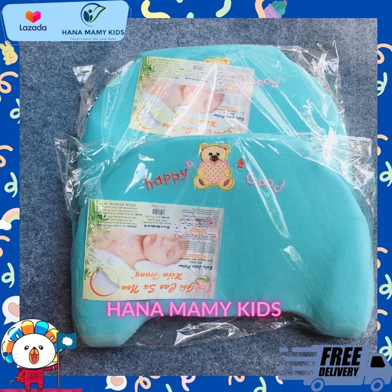 [HCM]Gối Cao Su Non Hiền Trang - Tâm An - Mẫu Mới chống méo bẹp đầu cho trẻ
