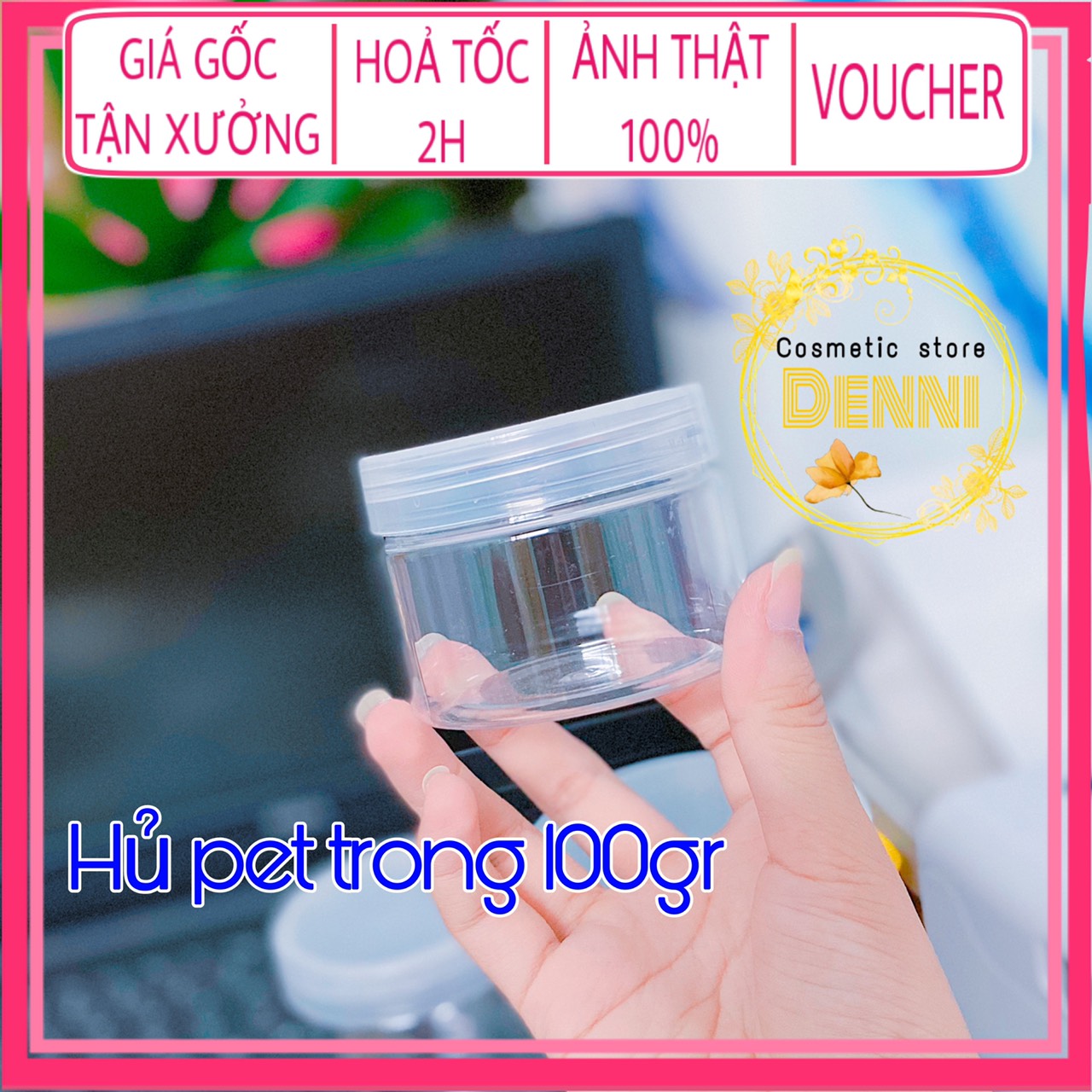 Hủ nhựa trong suốt đựng kem 100gr