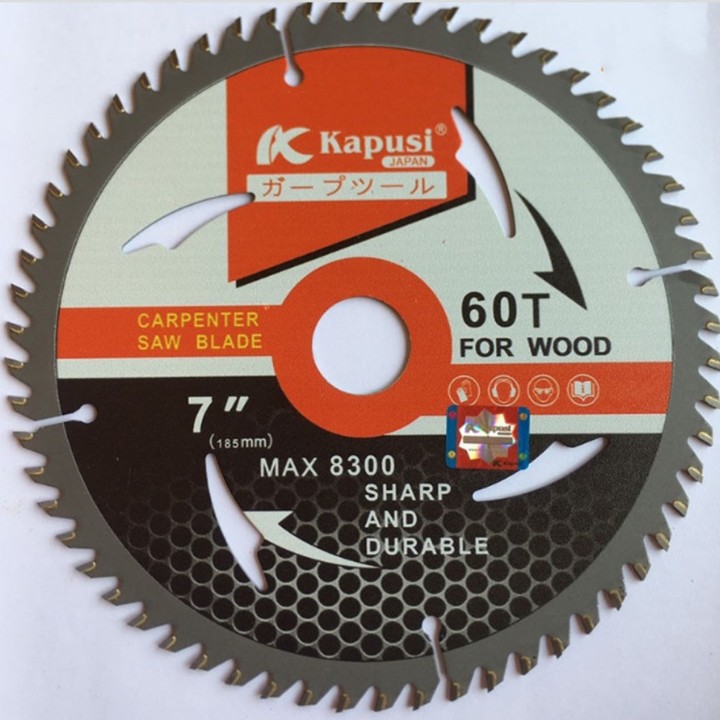 Lưỡi cưa đĩa cắt gỗ kapusi nhật bản đường kính 110-180mm, số răng 30-60, hợp kim, bh 12 thángtools and hardware