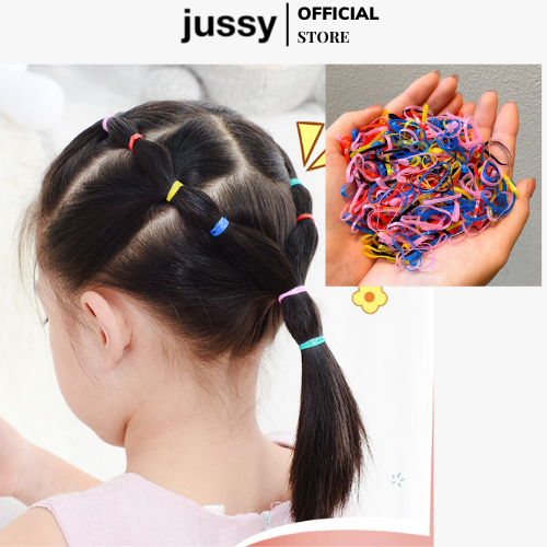 Set 1000 Dây Thun Cột Tóc Nhiều Màu Sắc Bảo Quản Hộp Dùng Một Lần, Dây Thun Buộc Tóc Rất Tiện Lợi Dành Cho Nữ Hot Trend