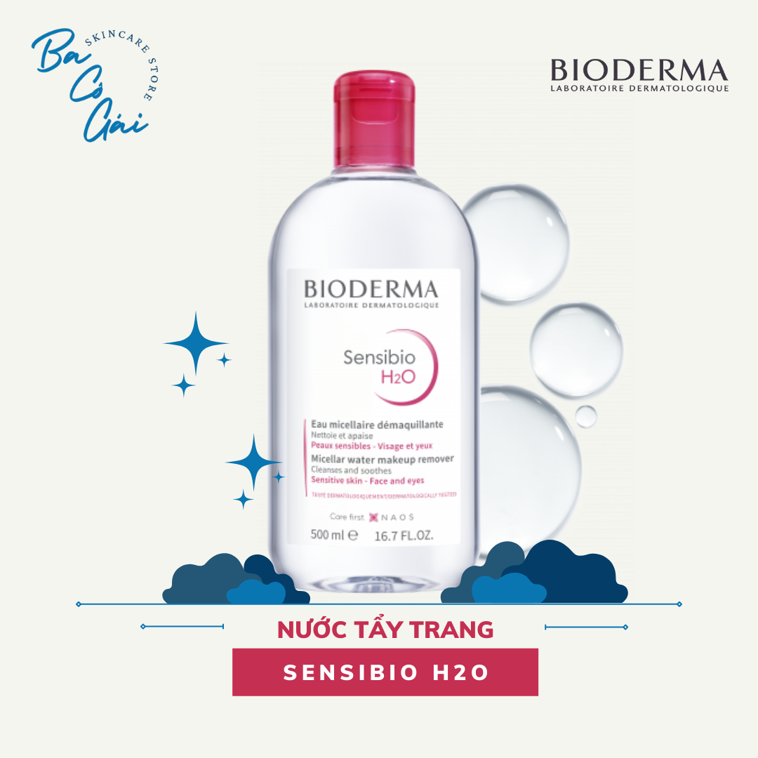 Bioderma sensibio h20 - nước tẩy trang micellar water 500ml