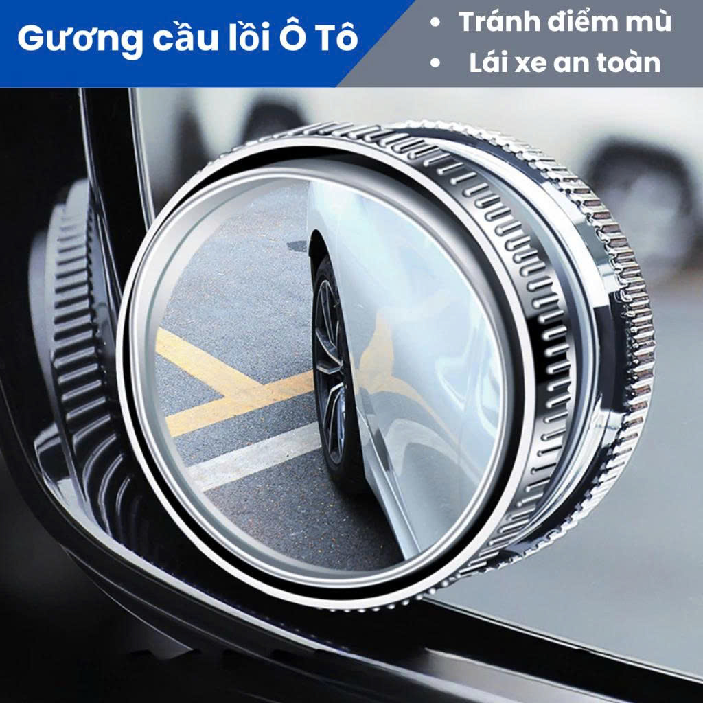 Mini 360 Rotating Car Convex Mirror, Waterproof Round Rearview Mirror That Can Adjust Car Visibility Giá 39,000 Đồng*Miễn phí vận chuyển