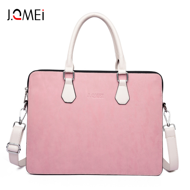 Túi xách công sở nữ cao cấp J.QMEI J010 túi đựng laptop, túi đựng macbook chống sốc chống nước - Hàng Chính Hãng  - 14 inch