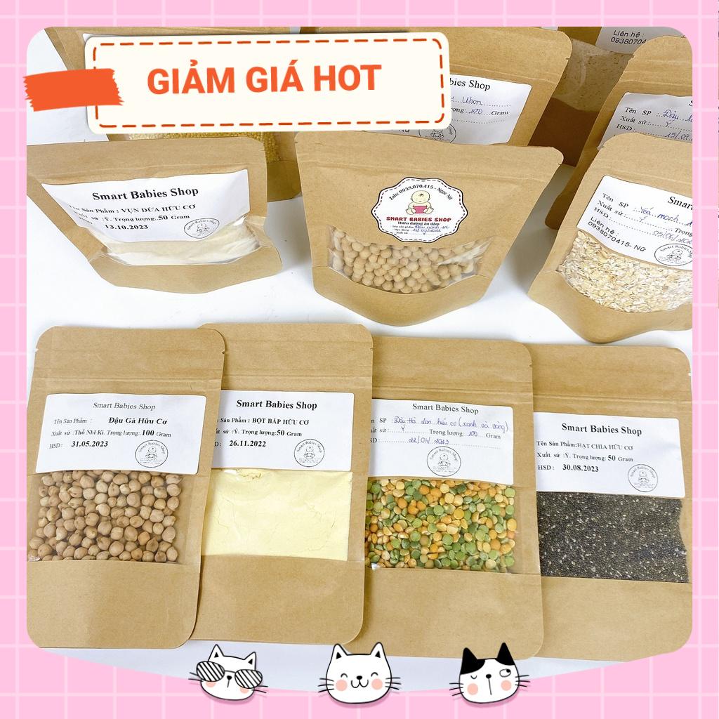 Hạt dinh dưỡng hữu cơ nhập khẩu chính hãng cho bé ăn dặm, nguyên liệu làm ngũ cốc, sữa hạt, làm bánh ...
