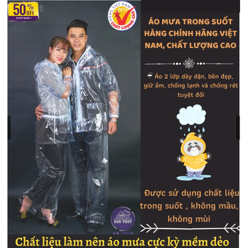 Combo 2 bộ áo mưa trong suốt-bộ quần áo trong suốt chống nước cao cấp - áo mưa trong suốt - áo mưa trong