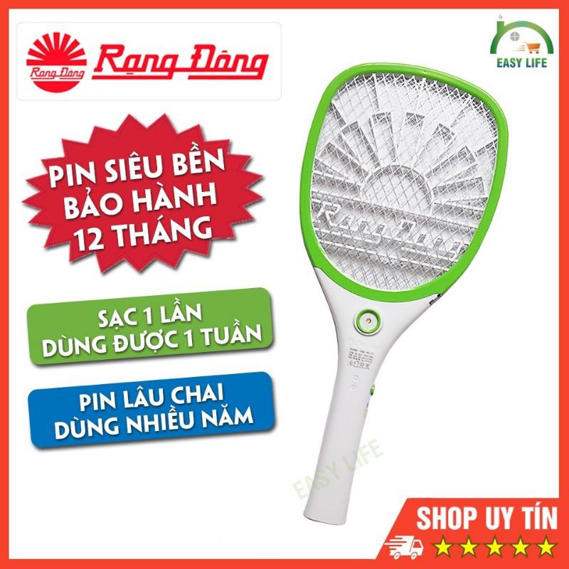 Vợt bắt muỗi cao cấp RẠNG ĐÔNG, hàng chính hãng Việt Nam chất lượng cao CHỈ CẦN SẠC 1 LẦN DÙNG 1 TUẦN - pin ion tai chế cực bền - thiết kế mới nhất 2021