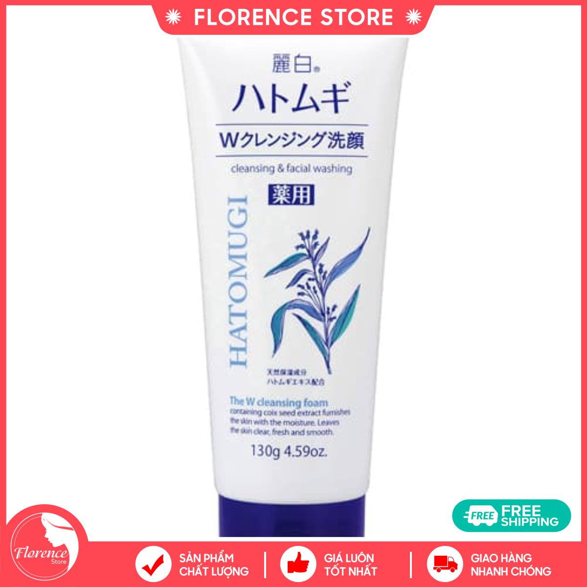 Sữa rửa mặt trắng da ý dĩ Hatomugi Naturie – Nhật Bản FREESHIP MAX Florence Store