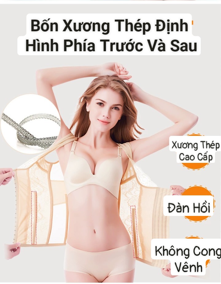 Áo gen nịt bụng định hình áo gile nịt bụng nâng ngực cao cấp thoáng khí