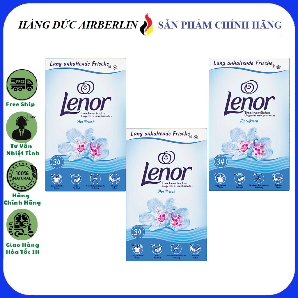 Giấy thơm Lenor Đức 34 tơ`, Giữ cho quần áo thơm suốt 48h