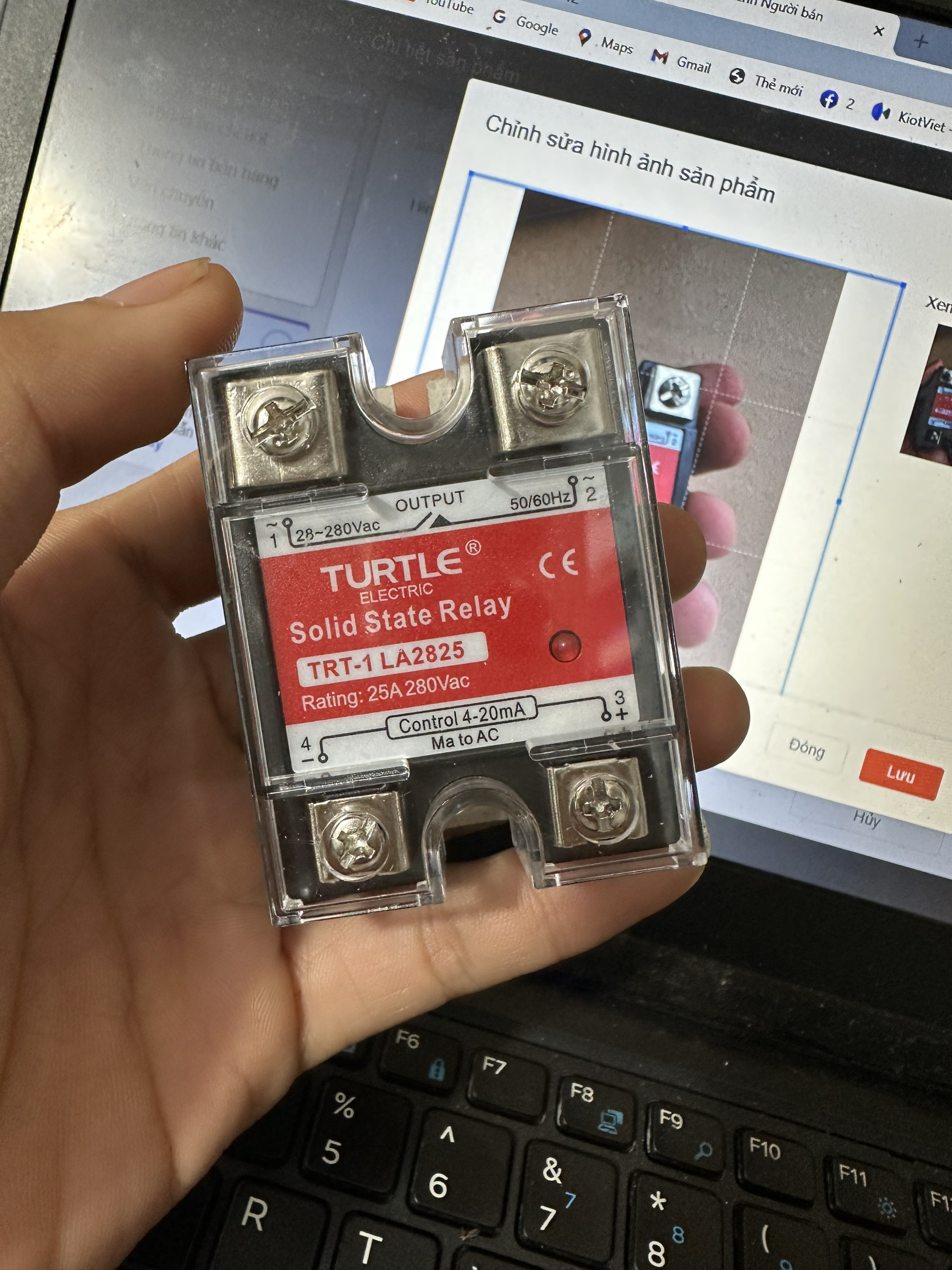 Ssr tuyến tính ngõ vào 4-20ma, 1 pha 220v 25a, 40a, 100a