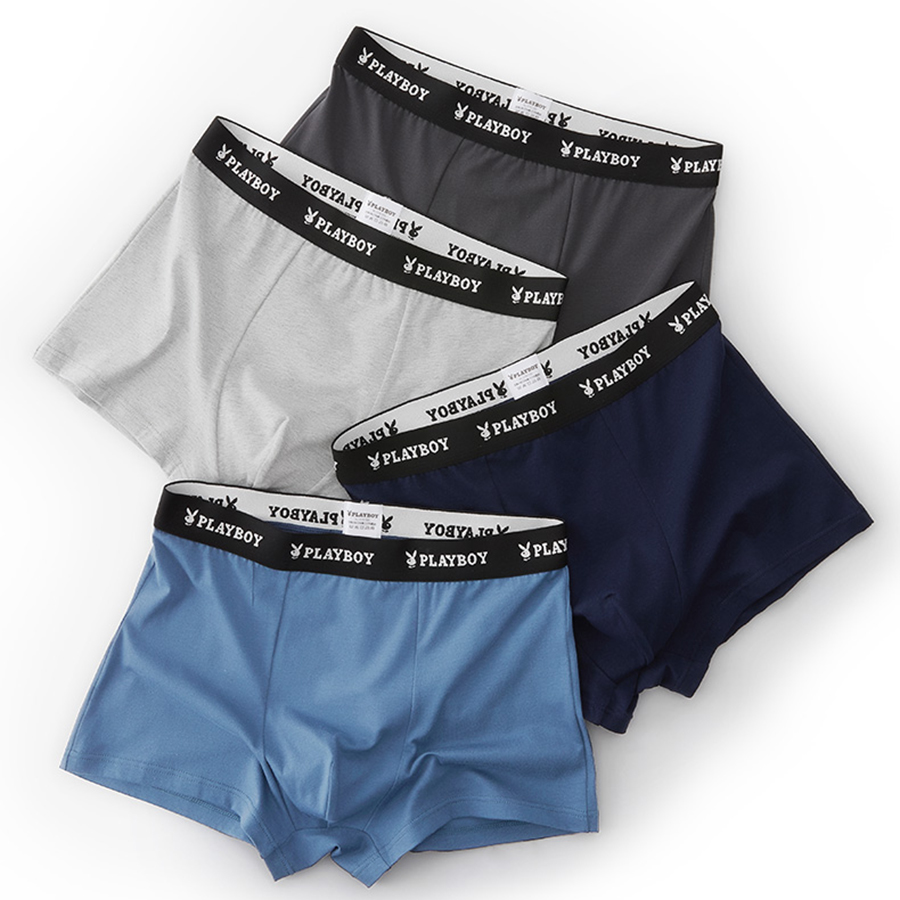Set 4 quần boxer nam kháng khuẩn PlayBoy cao cấp