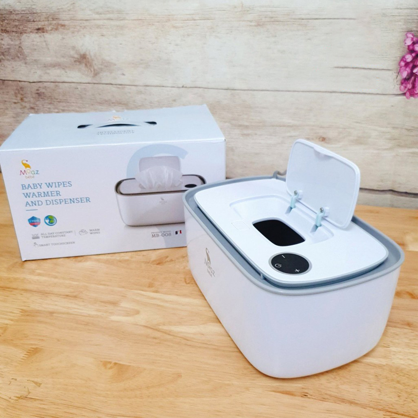[HCM](Thiết Bị Làm Nóng) Máy làm nóng khăn ướt tự động Moaz Bébé MB-008 điều chỉnh cảm ứng tăng giảm nhiệt độ dễ dàng Màn hình led hiển thị nhiệt độ chính xác làm nóng nhanh bảo vệ da bé an toàn tuyệt đối