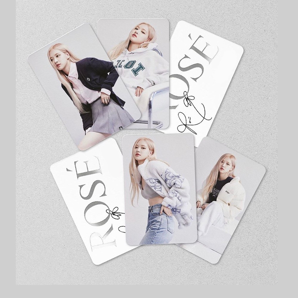 Set 9 Card Rosé Blackpink White 2 mặt
