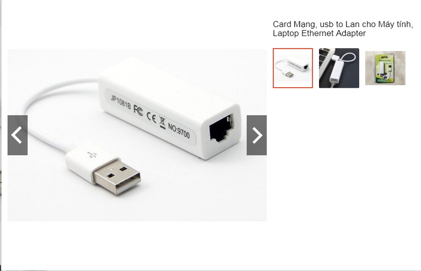 Dây chuyển đổi cổng USB thành cổng mạng LAN