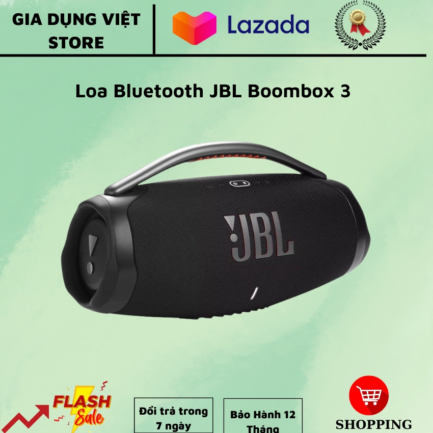Loa Bluetooth JBL Bombox 3 Chính Hãng - Loa Bluetooth Bass Cực Khủng Bluetooth V5.3 Loa Bluetooth Chống Nước IPX7 Ghép nối âm thanh Stereo 3D mang đến âm nhạc sôi động .