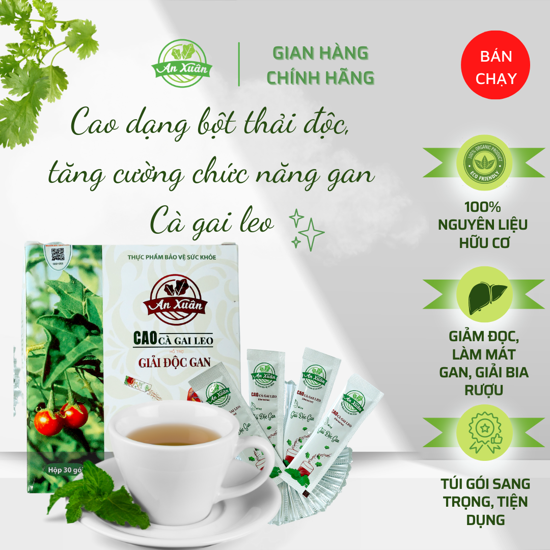 Cao cà Gai Leo thải độc gan dạng bột An Xuân 60gr - Thải độc gan, thanh lọc cơ thể, giải độc, tăng cường chức năng gan, giải bia rượu