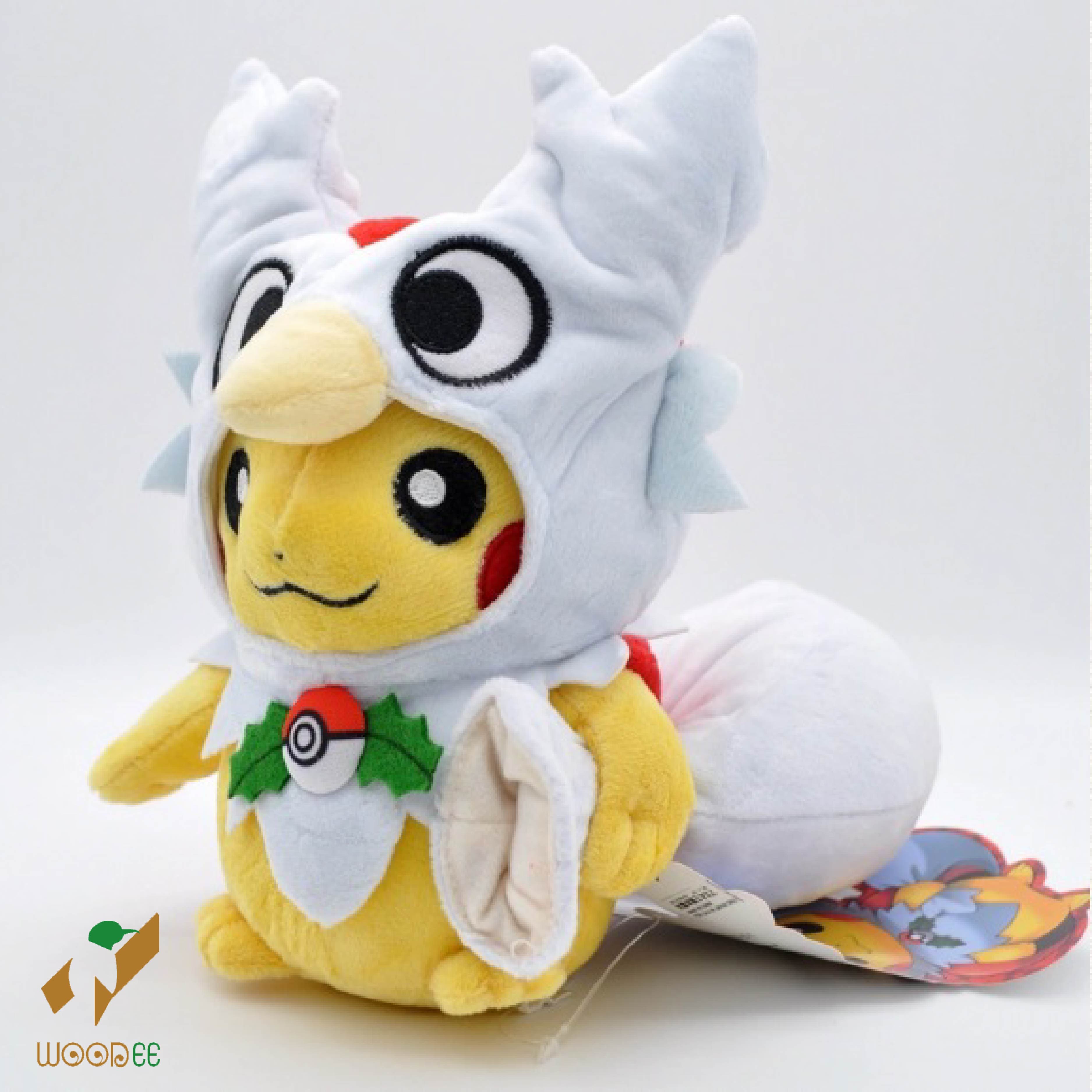 (Hàng Nhật)Gấu bông pokemon Pikachu Cosplay Delibird 25cm
