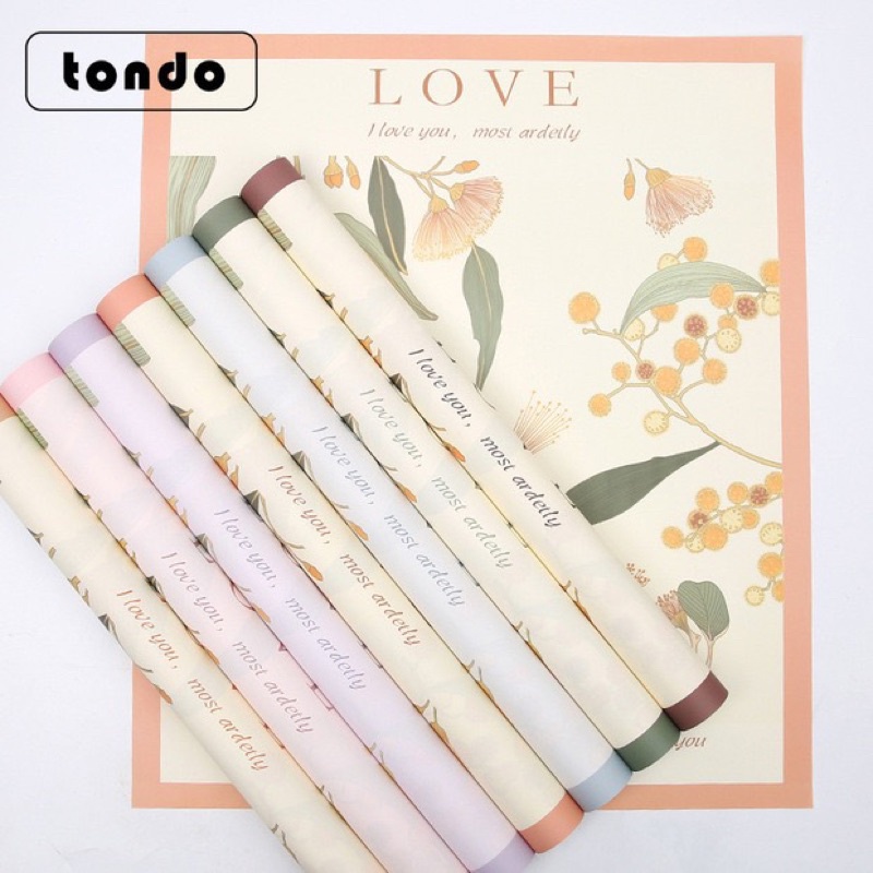 Giấy mỹ thuật kích thước 58x58cm gói hoa, bọc quà cực sang