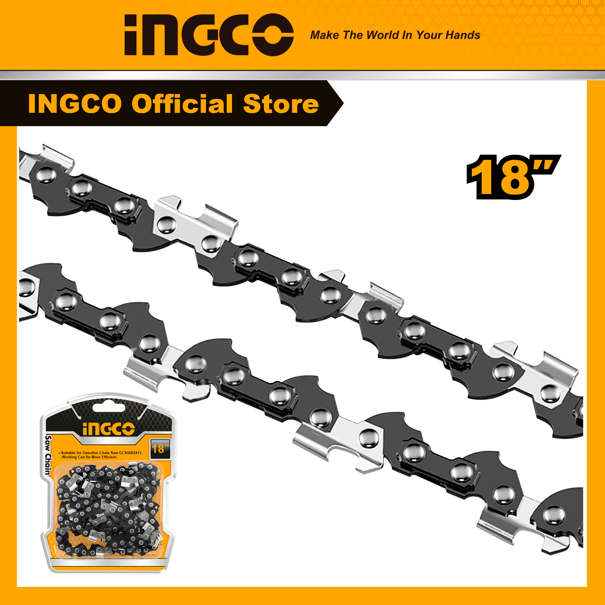 Xích máy cưa 18 inch ingco agsc51801
