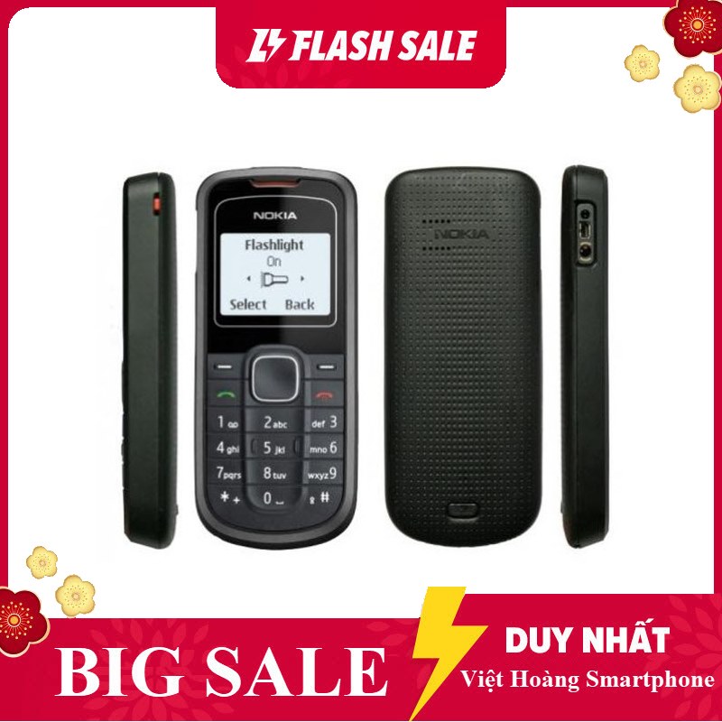 Điện thoại nokia 1202 + pin 4c màu đen - bảo hành 1 năm