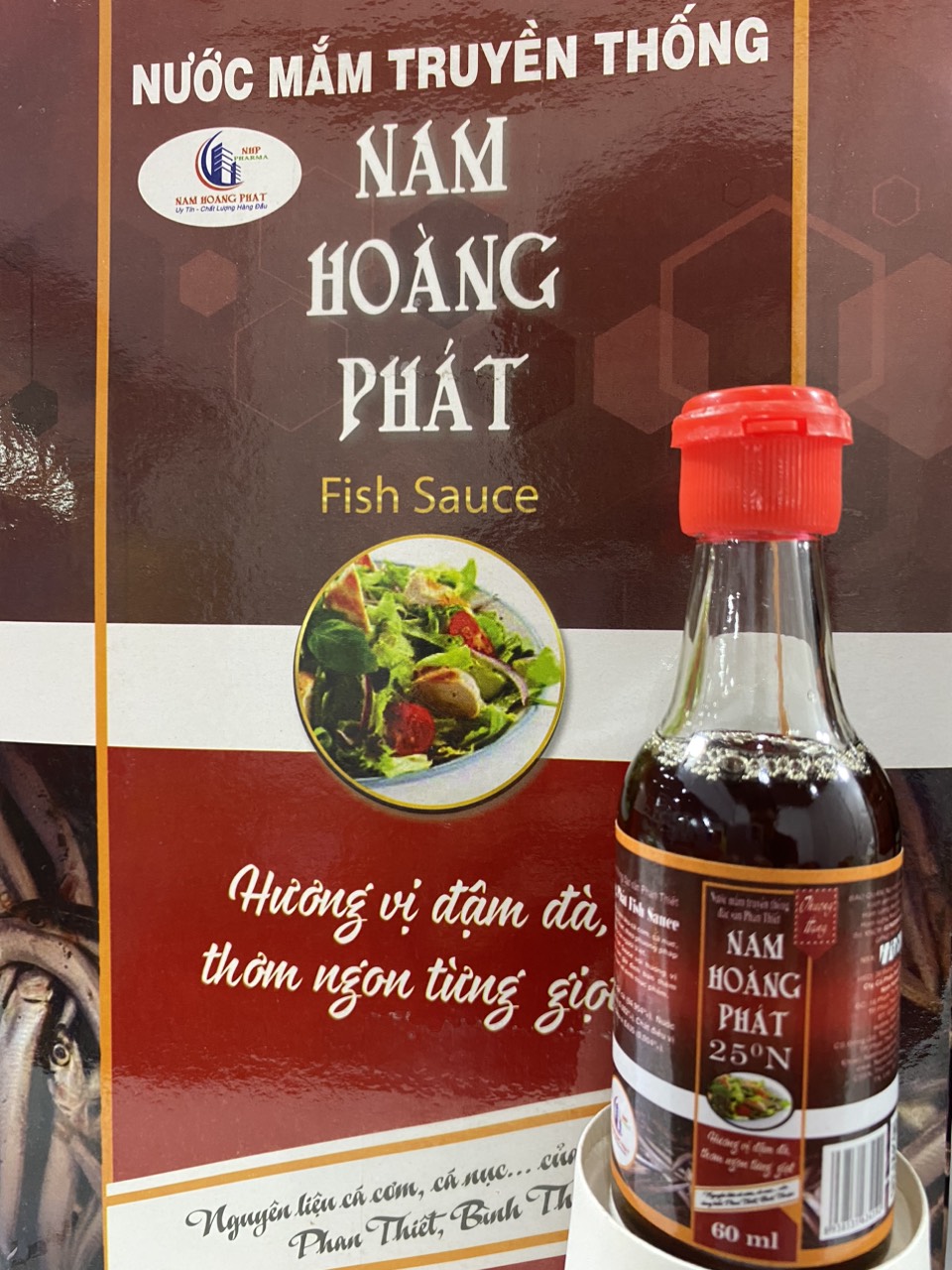 Nước mắm truyền thống phan thiết - nam hoàng phát loại thượng hạng 25n - chai 60 ml
