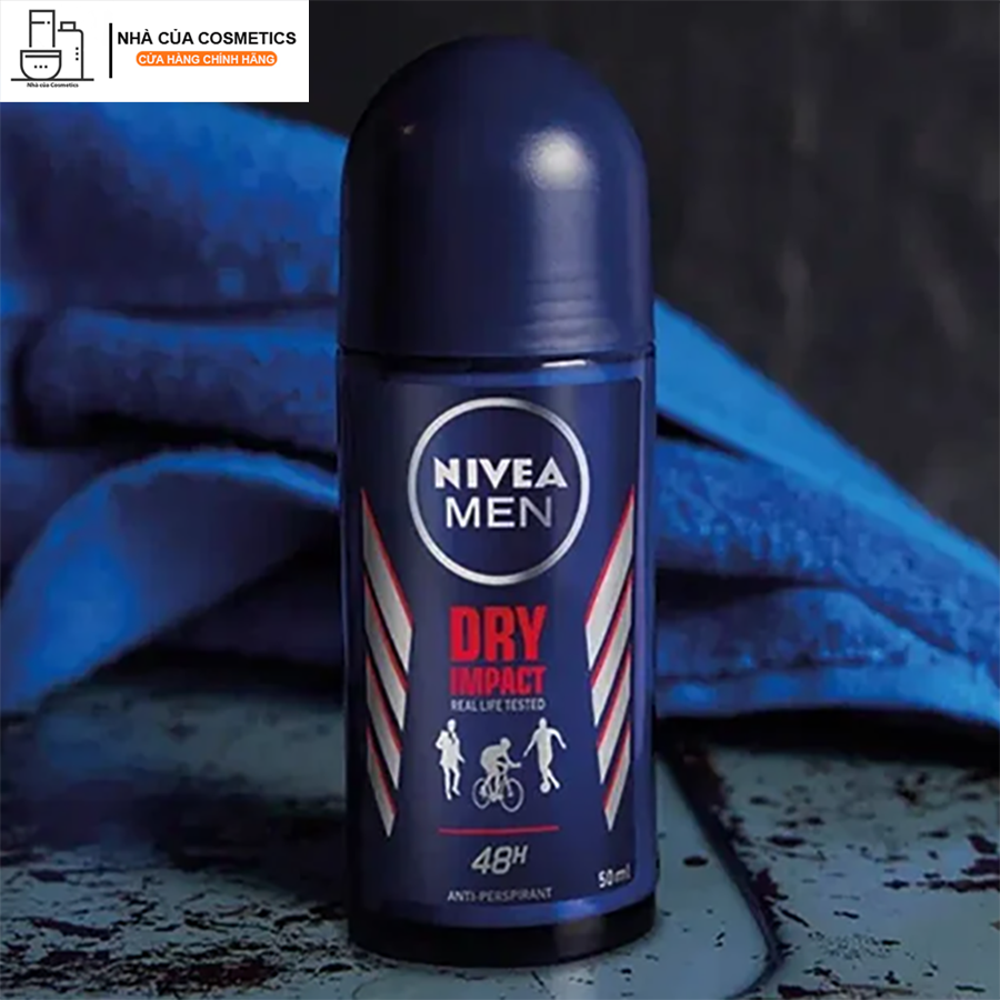 Lăn ngăn mùi nam khô thoáng nivea 50ml