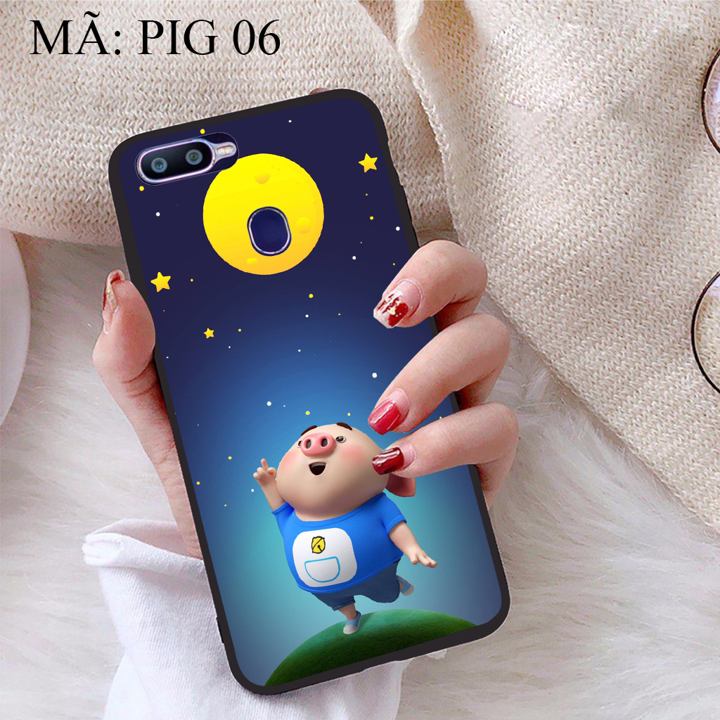 [HCM]Ốp lưng iCase dành cho Oppo F9 viền dẻo TPU BST Pig Cute