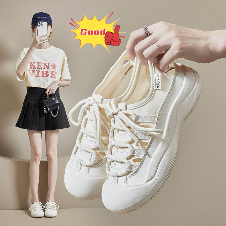 pici123 Canvas shoes women's summer breathable Korean style canvas small white shoes women's flat bottom