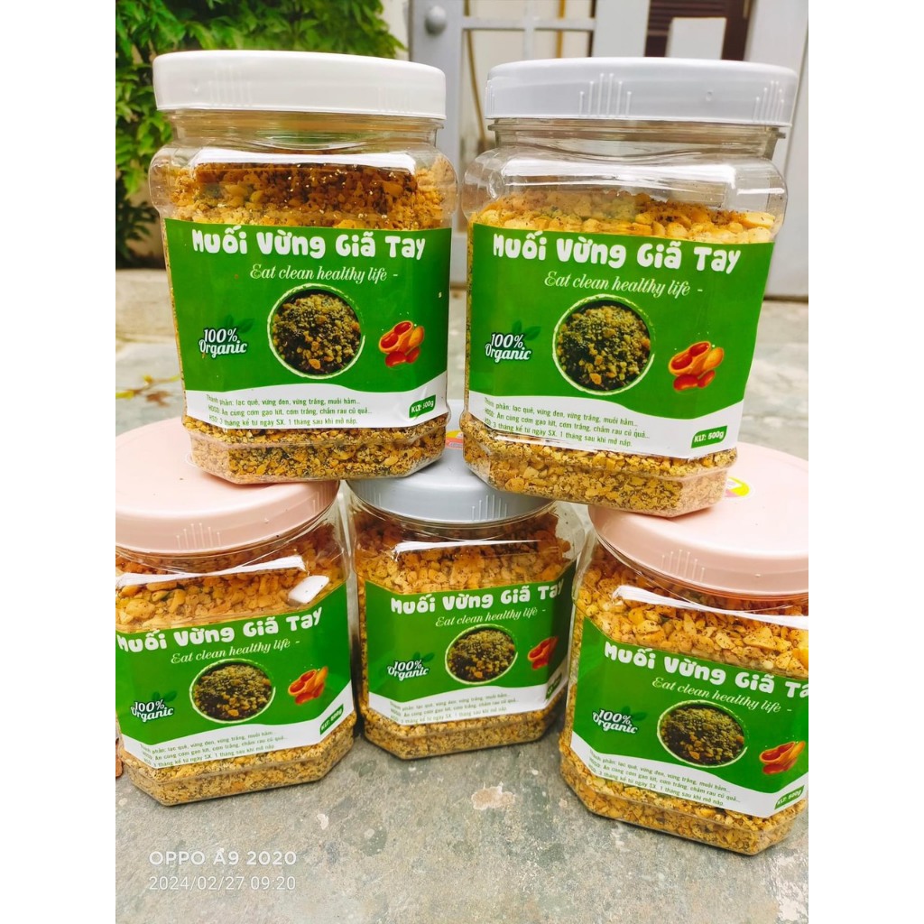 500gr muối lạc vừng mè đen healthy- giảm cân, thực dưỡng, eat clean