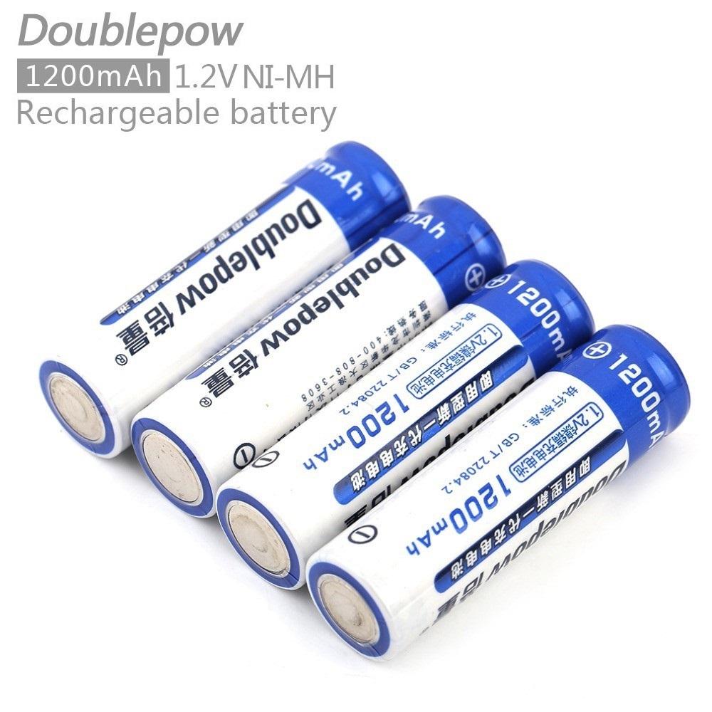 Bộ 4 pin tiểu sạc lại Douplepow công suất thực pin sạc aa pin sạc aaa pin tiểu pin đũa pin sạc HÀNG CHÍNH HÃNG DUNG LƯỢNG THỰC dùng cho điều khiển đồ chơi