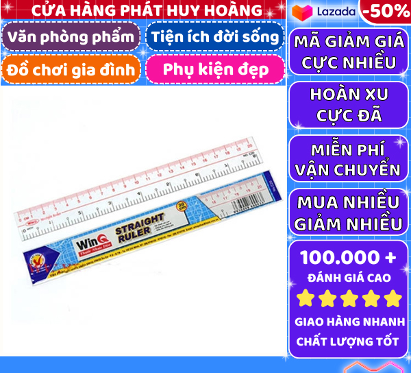 1 cây thước kẻ dẻo winq dài 20 cm - phát huy hoàng