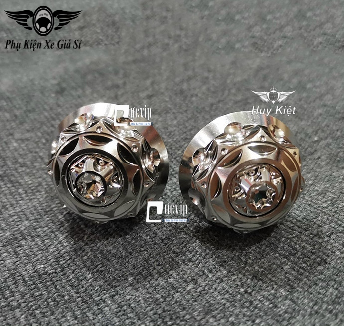 [HCM]Cặp Gù Tay Lái Kiểu Salaya Hoa Cúc Inox MS3850