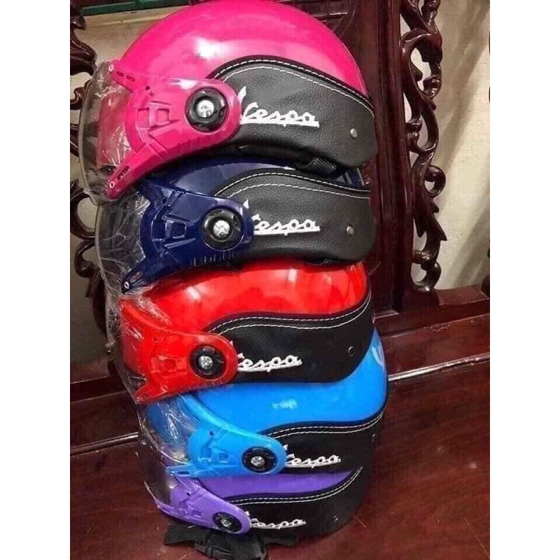 Mũ bảo hiểm Vespa có kính chắn trước nhiều màu