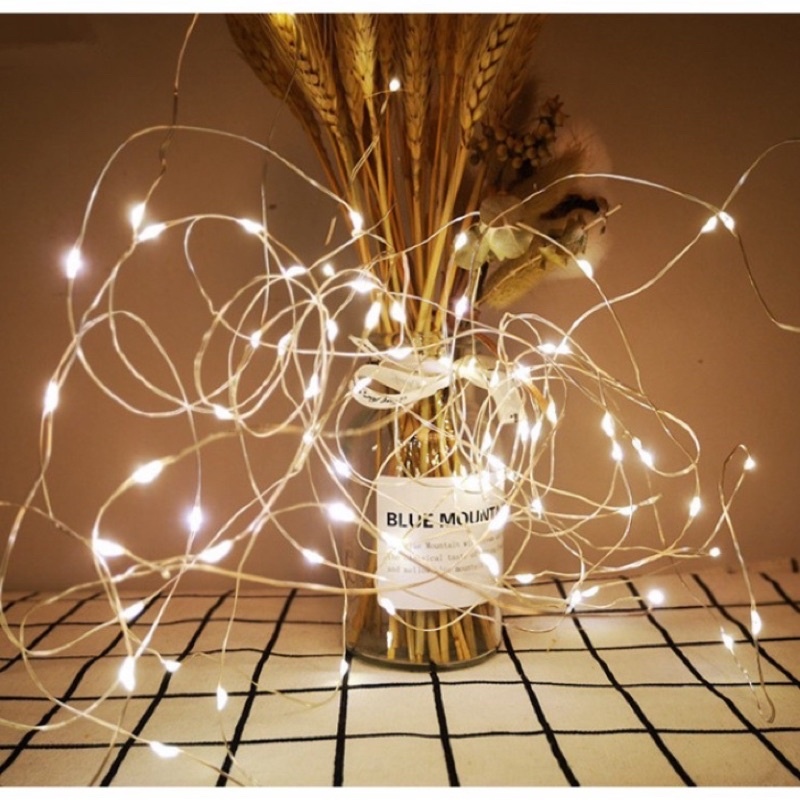 Hot-selling household goods Dây đèn led Fairy dùng pin 3m (đèn đom đóm) không chớp (Tặng Kèm Pin)