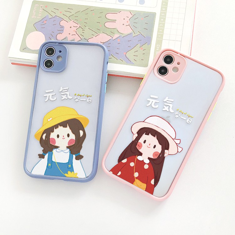 Ốp iphone,Ốp lưng viền nhám 7plus/8plus/x/xs/xsmax/11/11promax/6/6s/6plus/6plus/7/8 - OSSAN V15